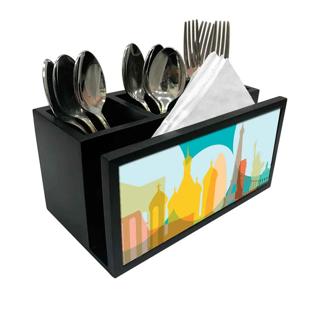 Cutlery Tissue Holder Napkin Stand -  Eight Wonders