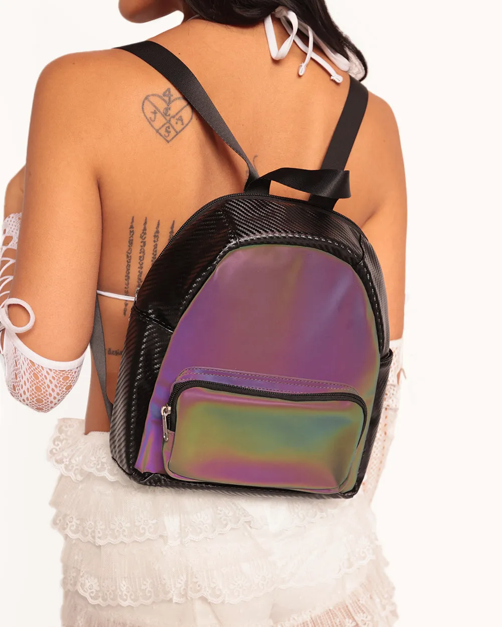 Digital Lollipop Rainbow Reflective Mini Hydration Pack