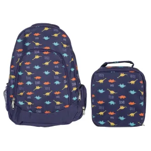 Dino Pattern Backpack & Lunchbag Set