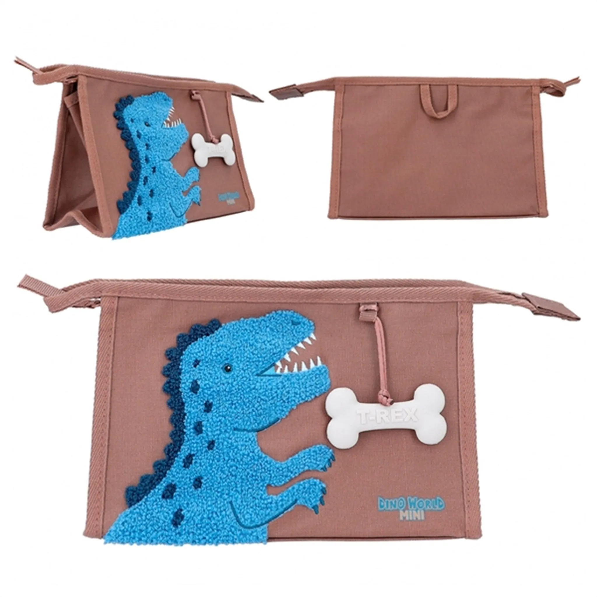 Dino World Washbag Brown Dino Mini