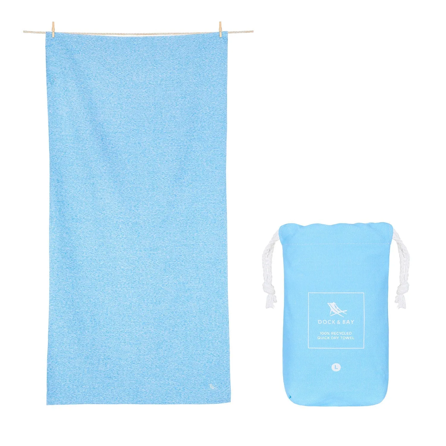 Dock & Bay Quick Dry Towels - Lagoon Blue