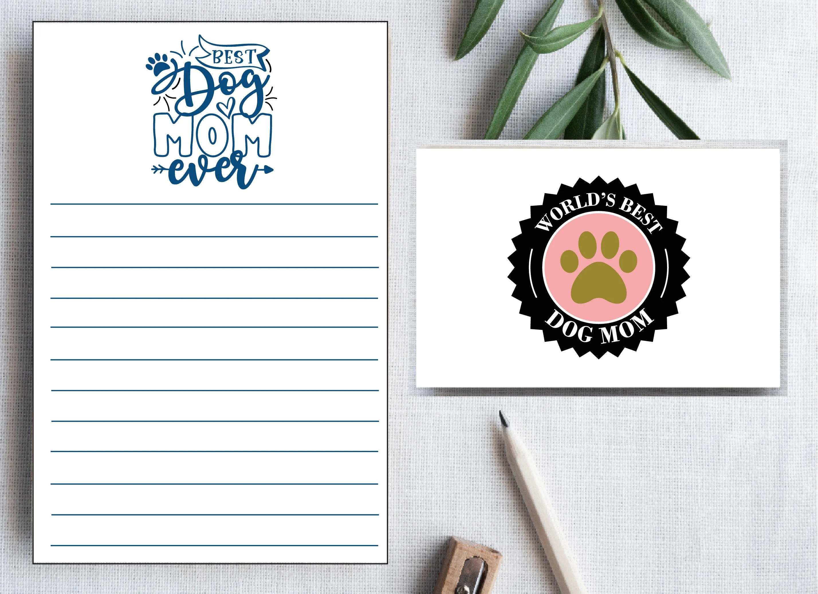 Dog Mom Stationery Set