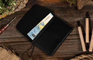 Douglas Genuine Leather Passport Cover With Strap