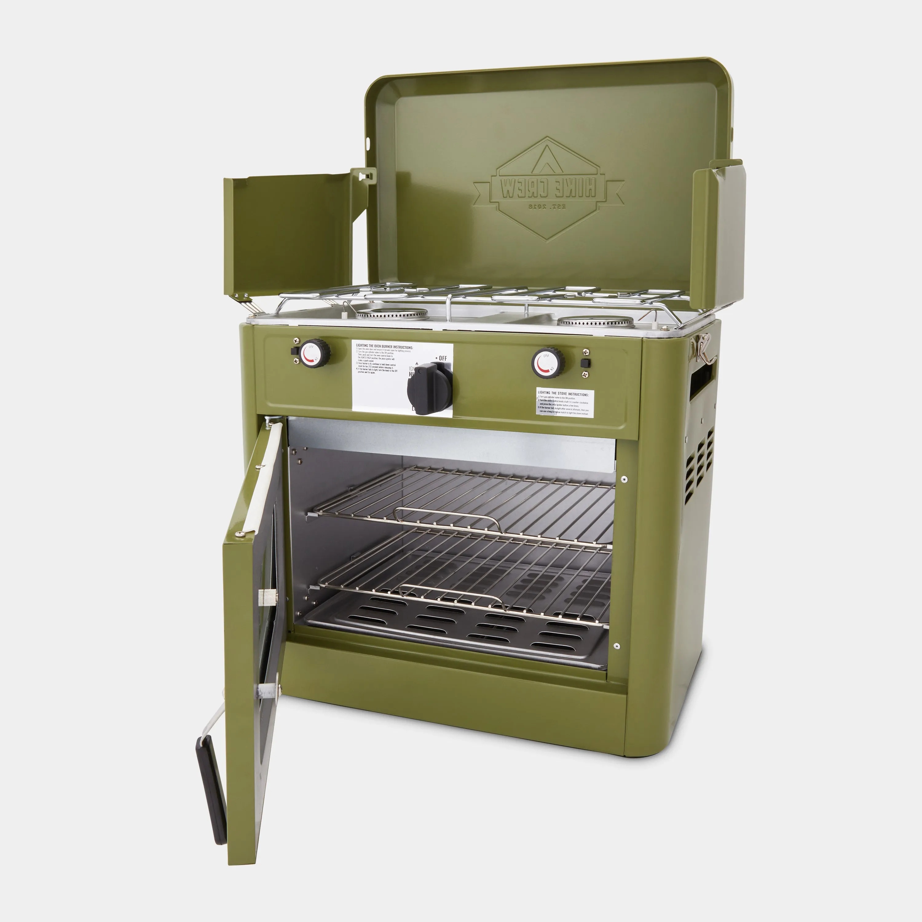 Dual Burner Camping Oven with Carrying Bag