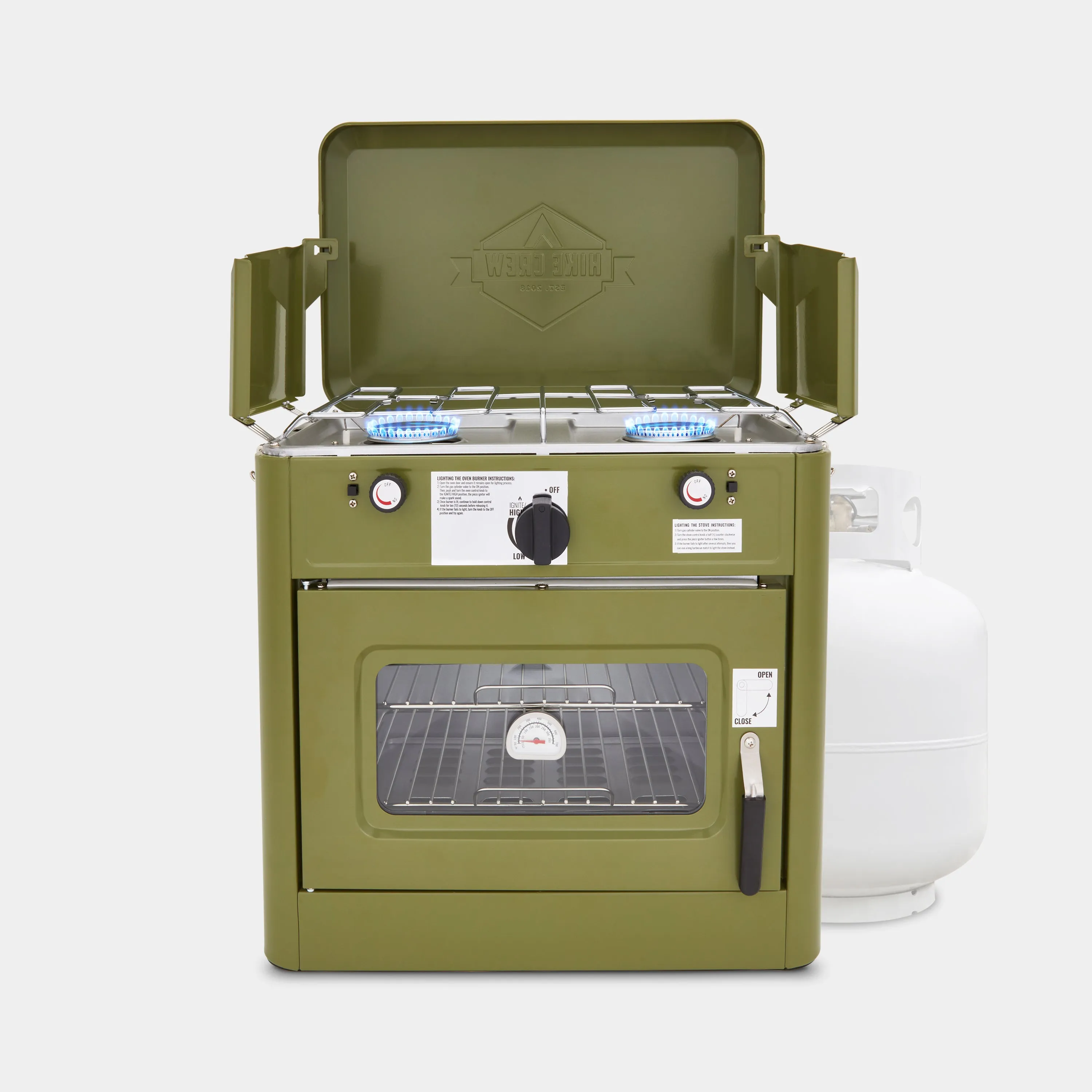 Dual Burner Camping Oven with Carrying Bag