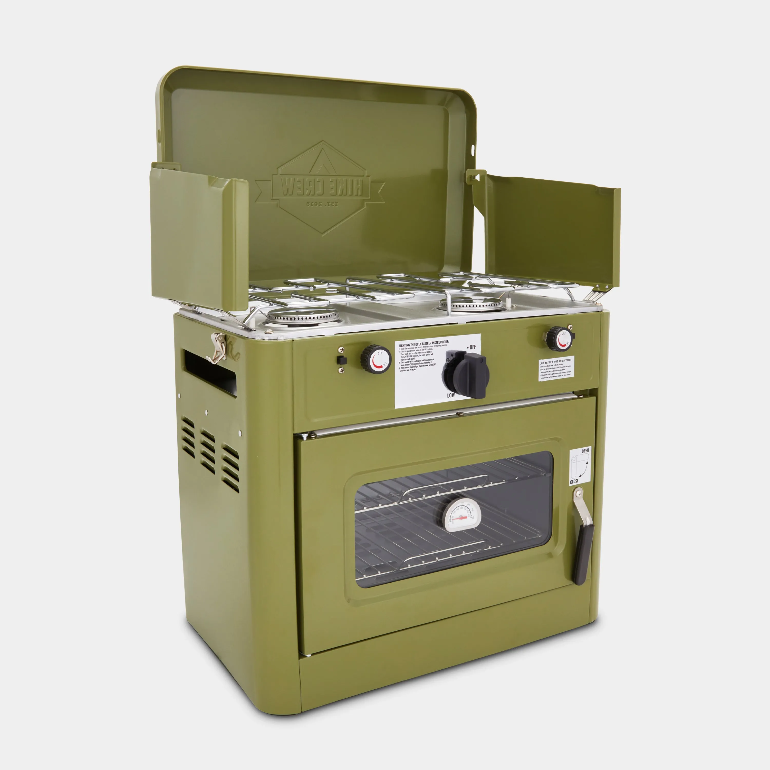 Dual Burner Camping Oven with Carrying Bag