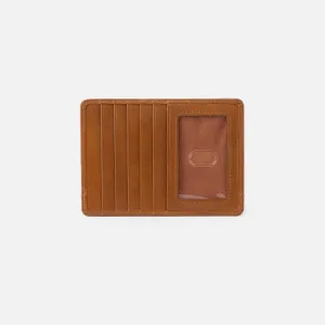 Euro Slide Card Case In Polished Leather - Truffle