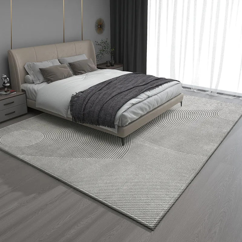 Extra Large Gray Contemporary Modern Rugs for Office, Living Room Modern Rugs, Dining Room Geometric Modern Rugs, Bedroom Modern Rugs