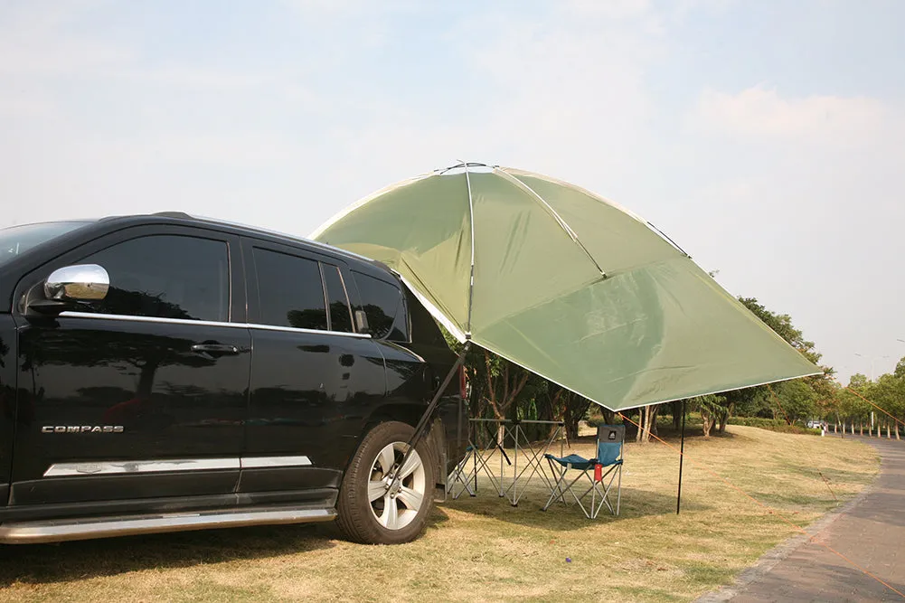 Family Camping Sun Shelter SUV Car Rear Trunk Awning Car Tail Canopy Tent