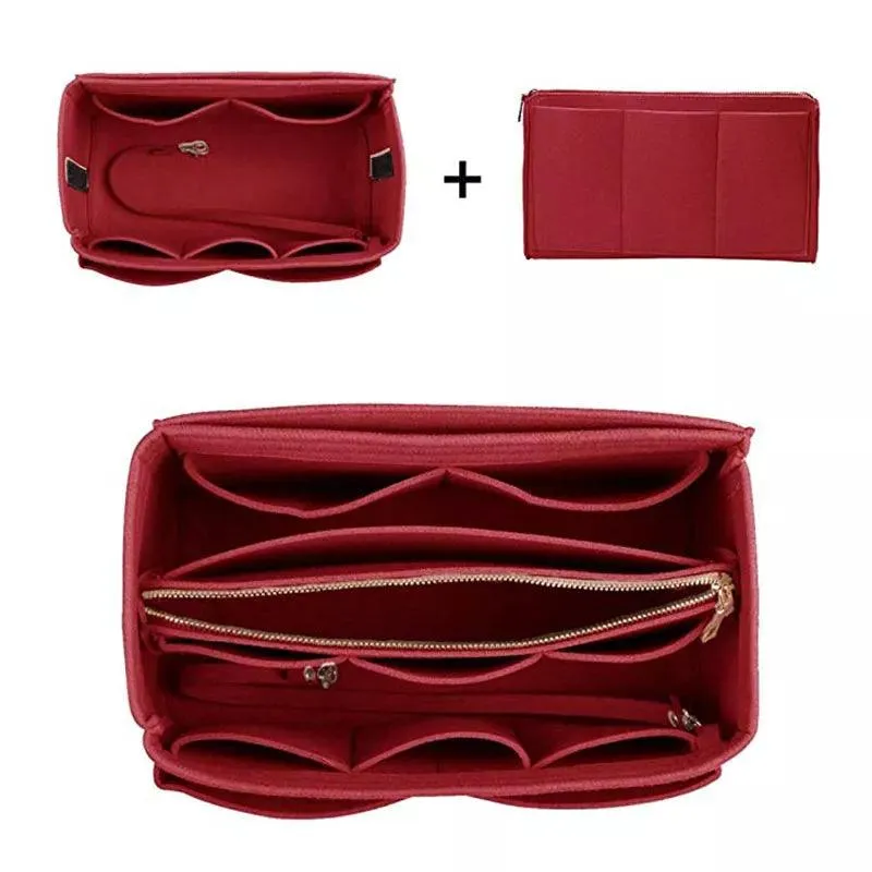 Felt Purse Organizer with Zipper