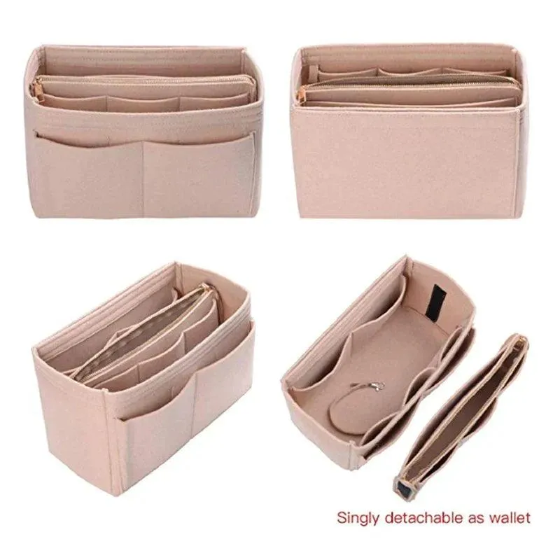 Felt Purse Organizer with Zipper