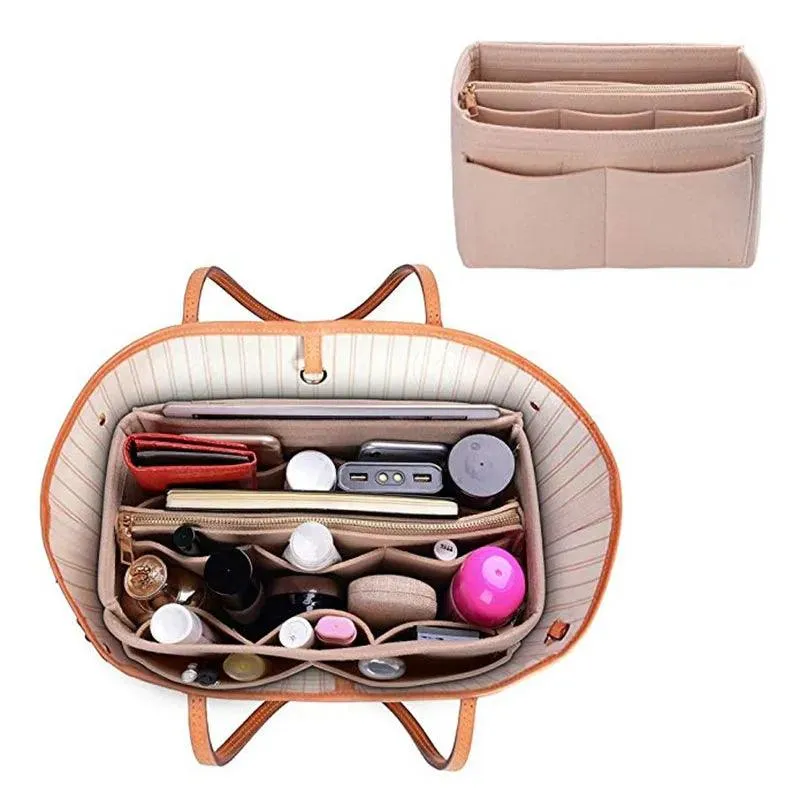 Felt Purse Organizer with Zipper