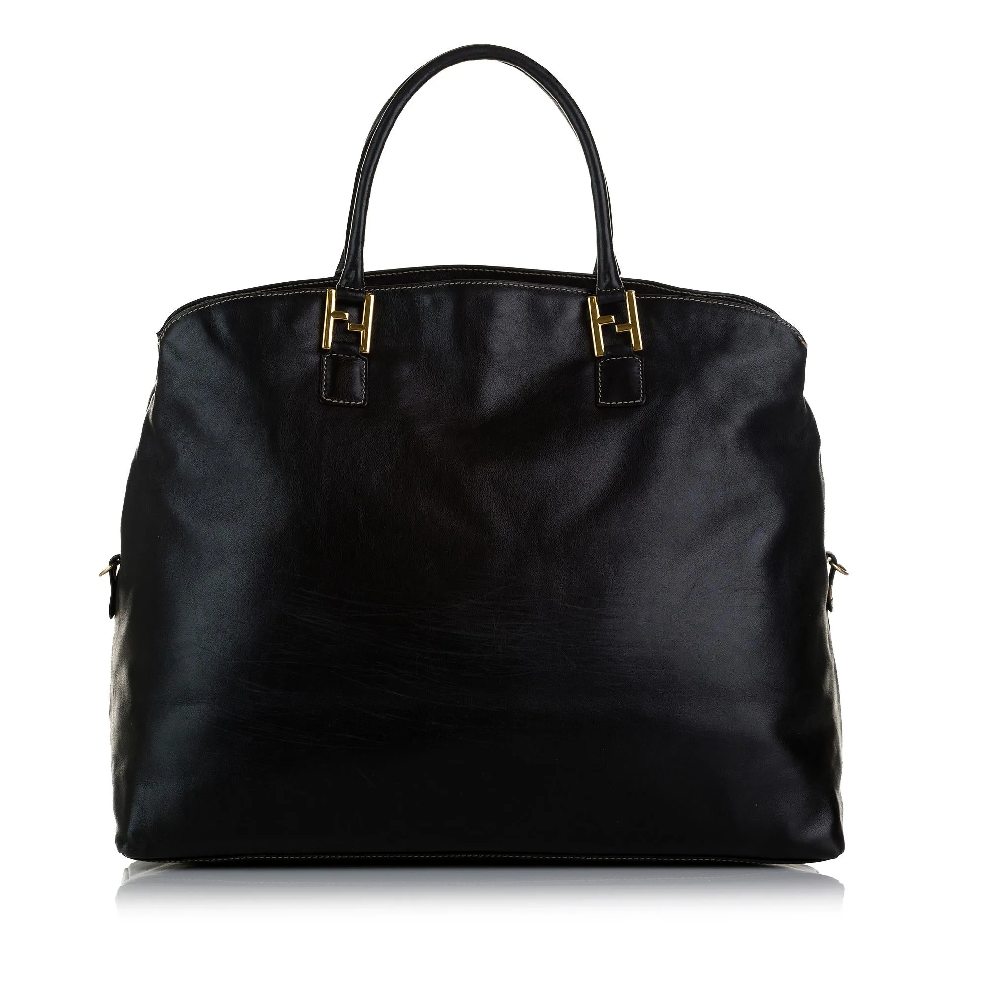 Fendi FF Leather Tote (SHG-37490)