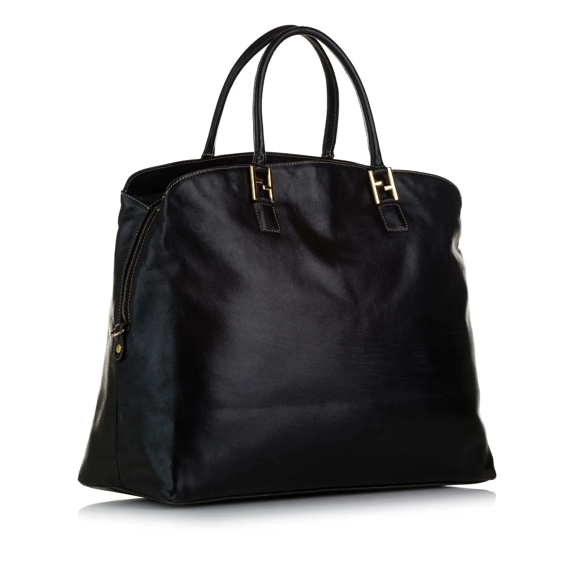 Fendi FF Leather Tote (SHG-37490)