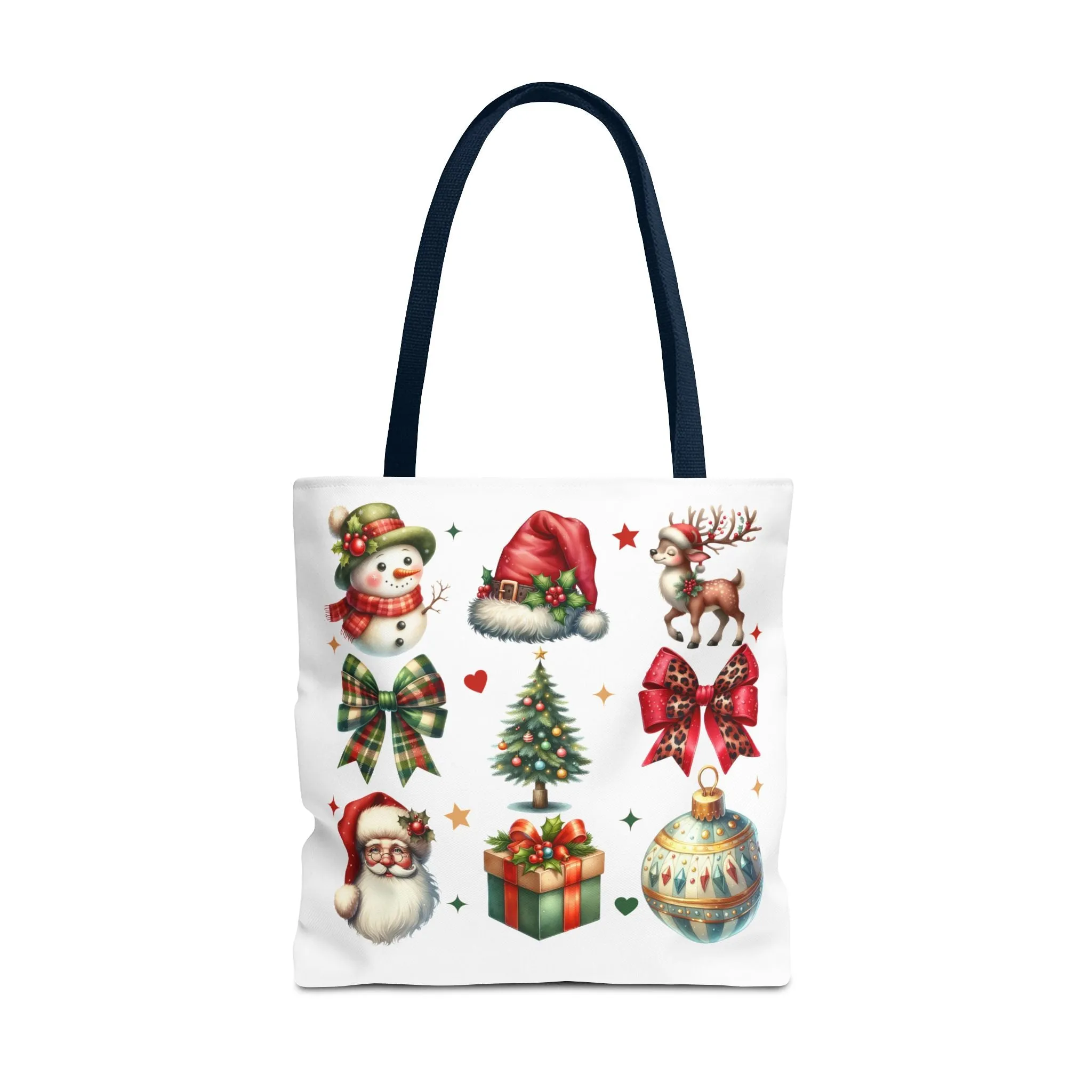 Festive Holiday Tote Bag with Christmas Designs