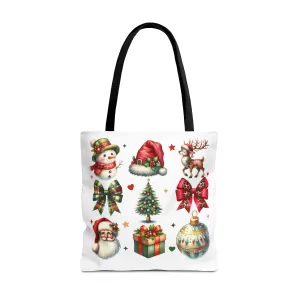 Festive Holiday Tote Bag with Christmas Designs