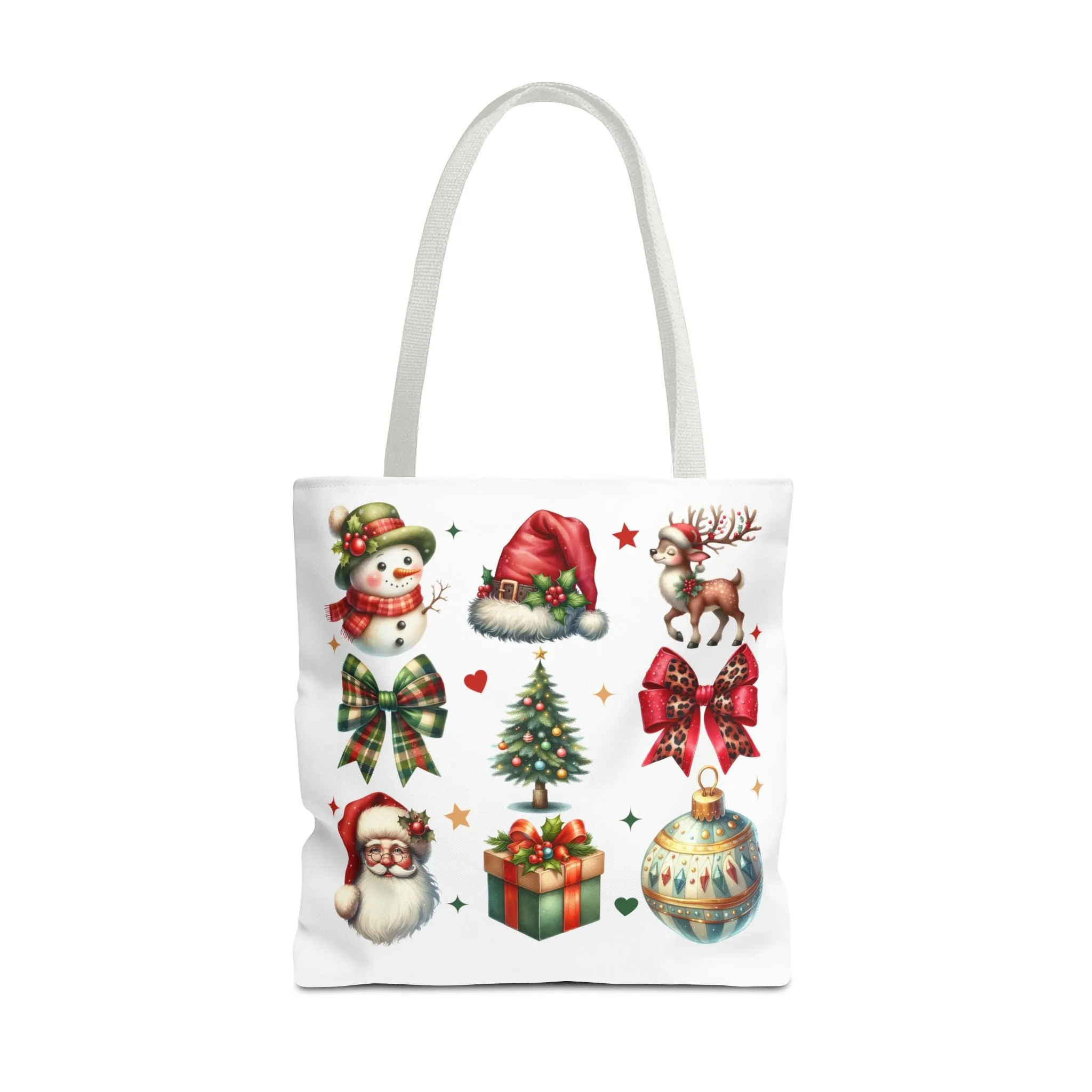 Festive Holiday Tote Bag with Christmas Designs