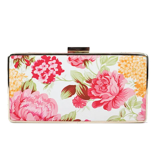 Floral Print Clutch Bag