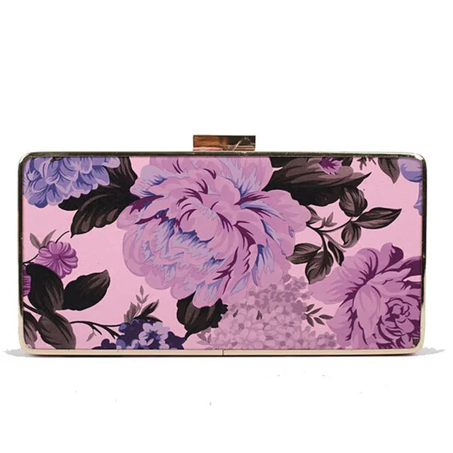 Floral Print Clutch Bag