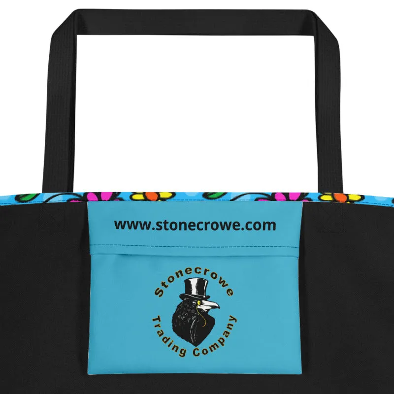 Flowers and Vines Beach Bag