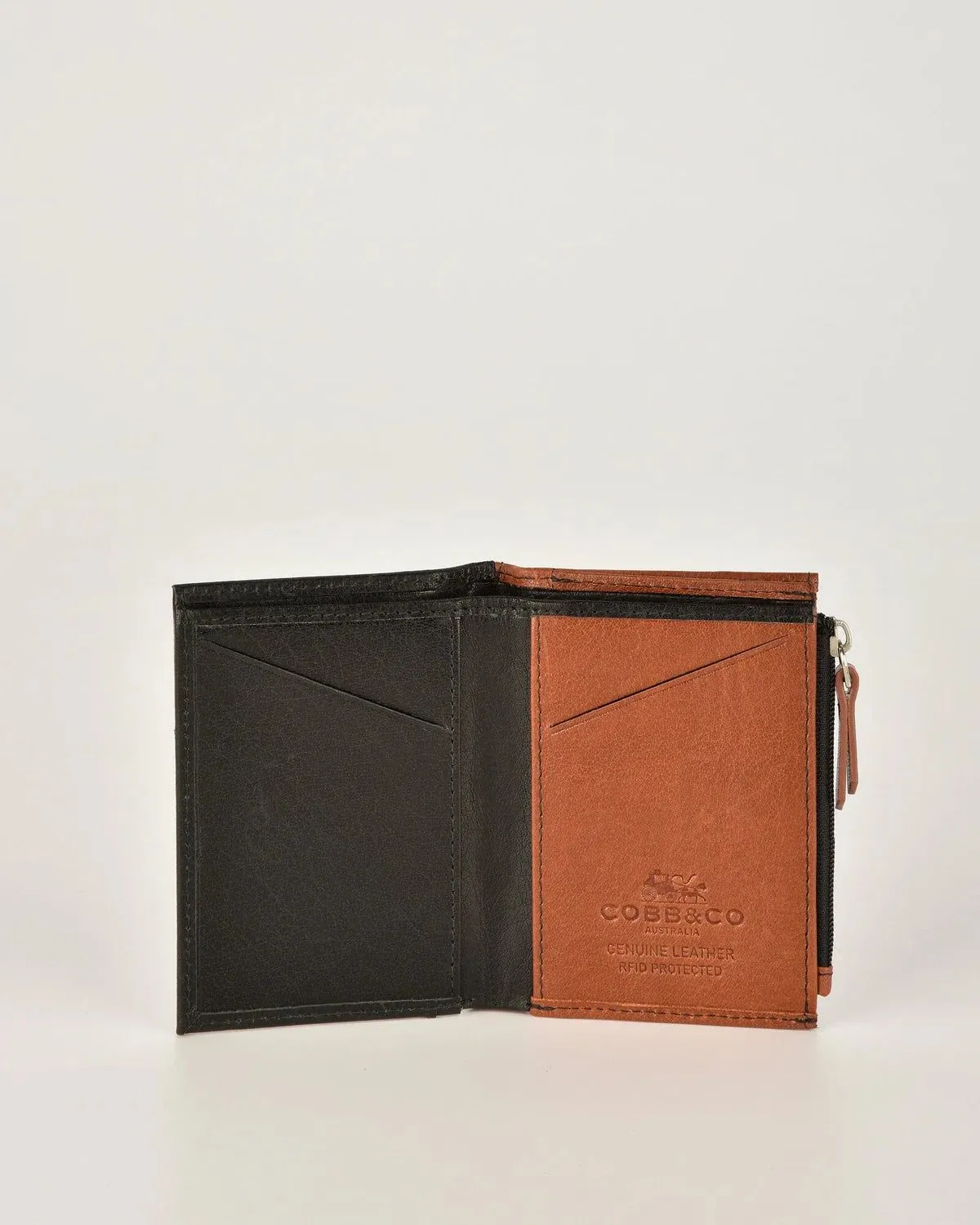 Gabee - Ridley RFID Leather Card Holder & Zipped Coin Pocket