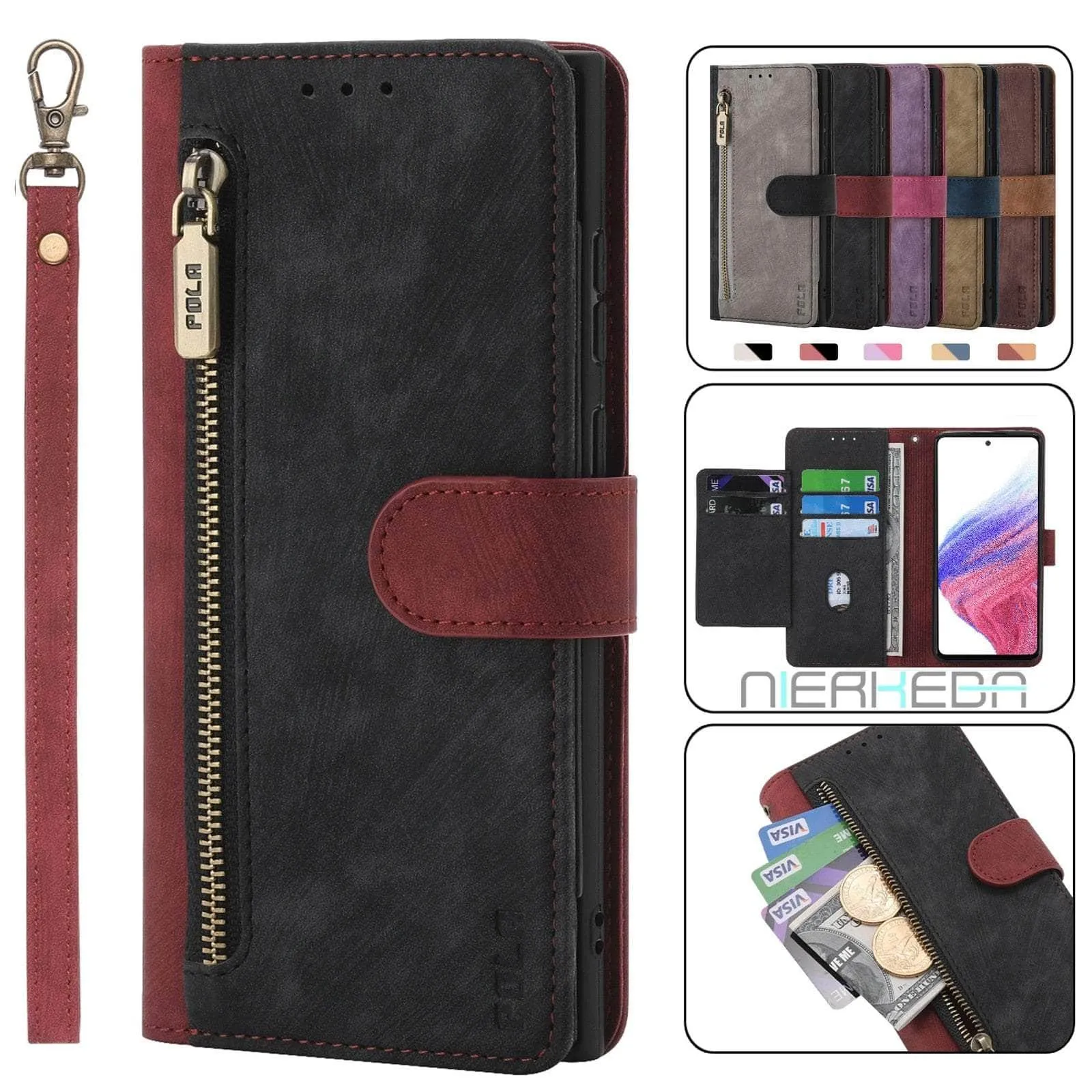 Galaxy A54 Anti-Theft Brush Leather Case