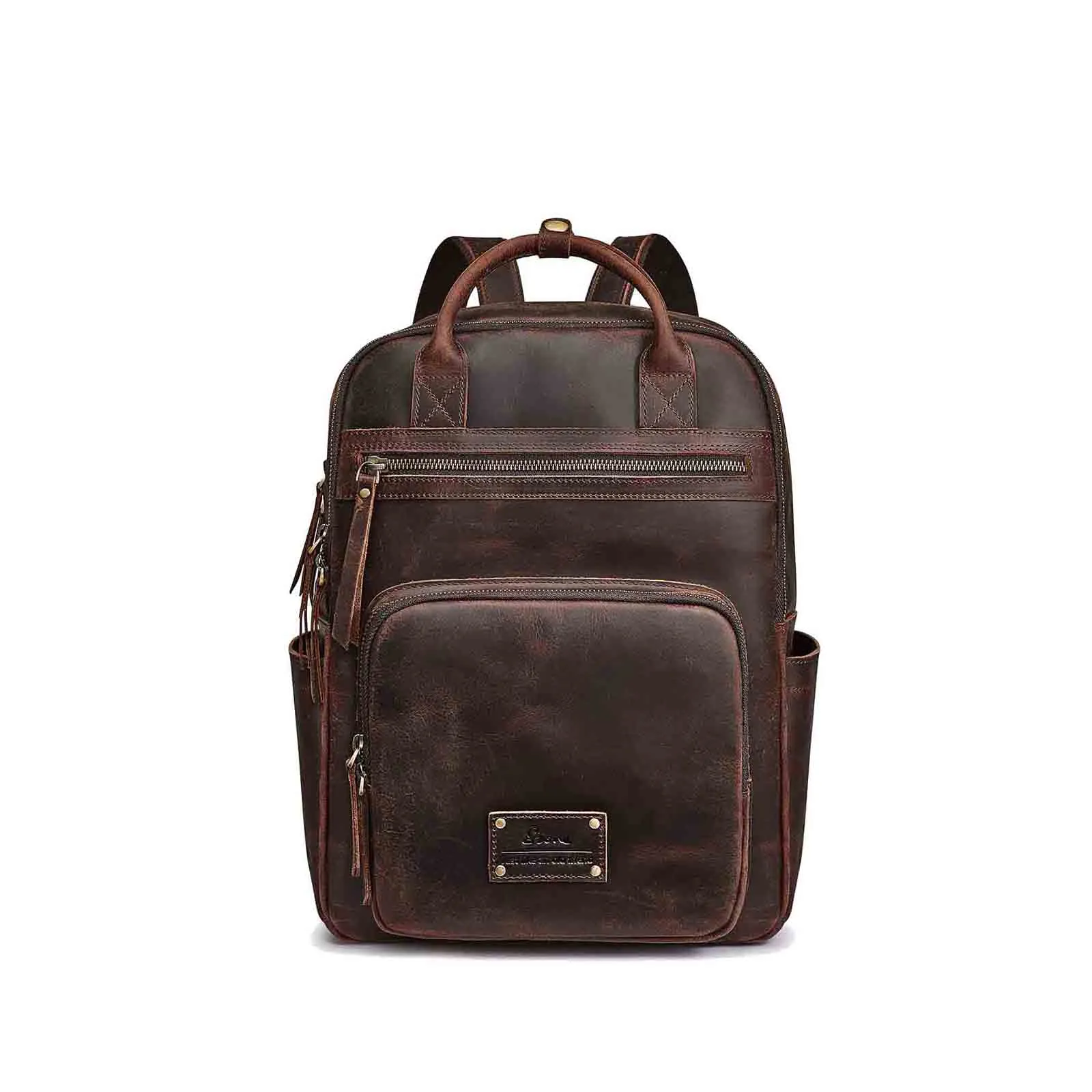 Genuine Leather Travel School Backpack