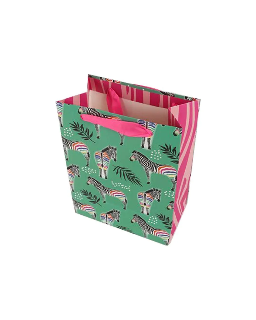 Gift Bag, Zebra Print, Paper Bag, Small, Multicolor, Paper, Set of 3