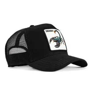 Goorin Bros The Deadliest Scorpion Adjustable Trucker Snapback Hat - Black