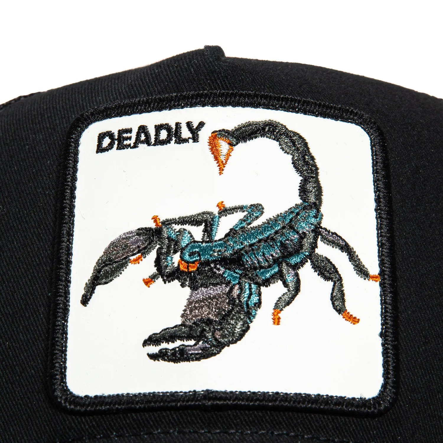 Goorin Bros The Deadliest Scorpion Adjustable Trucker Snapback Hat - Black