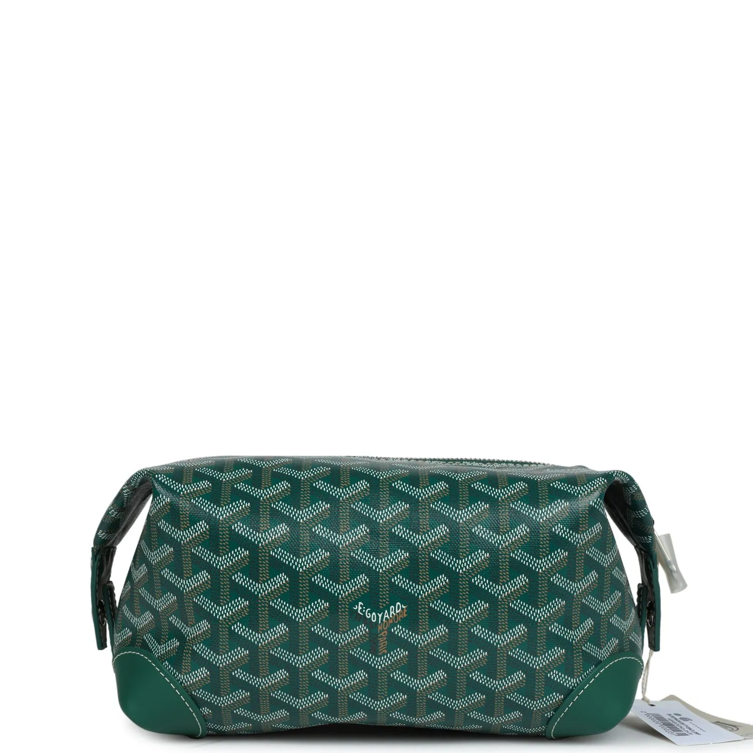 Goyard Goyardine Green Boeing Toiletry 25 Bag Palladium Hardware