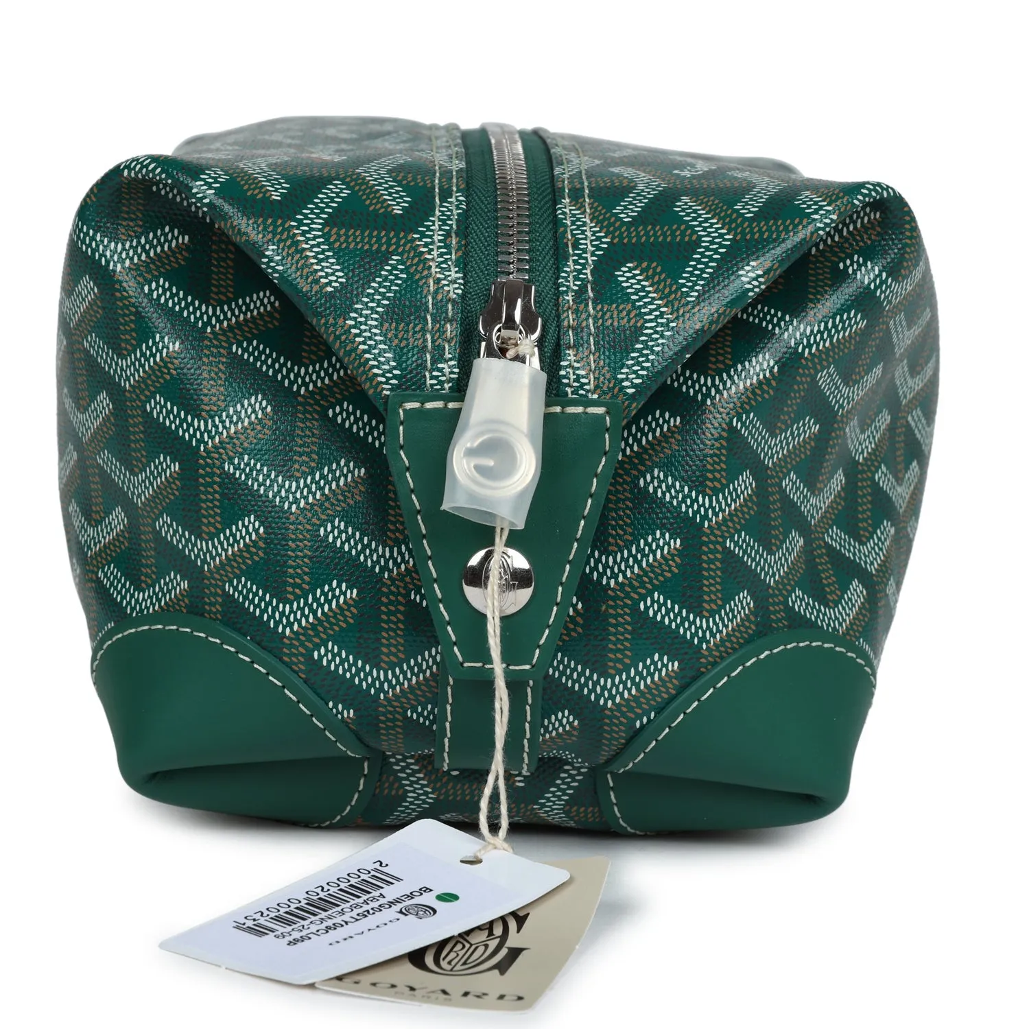 Goyard Goyardine Green Boeing Toiletry 25 Bag Palladium Hardware