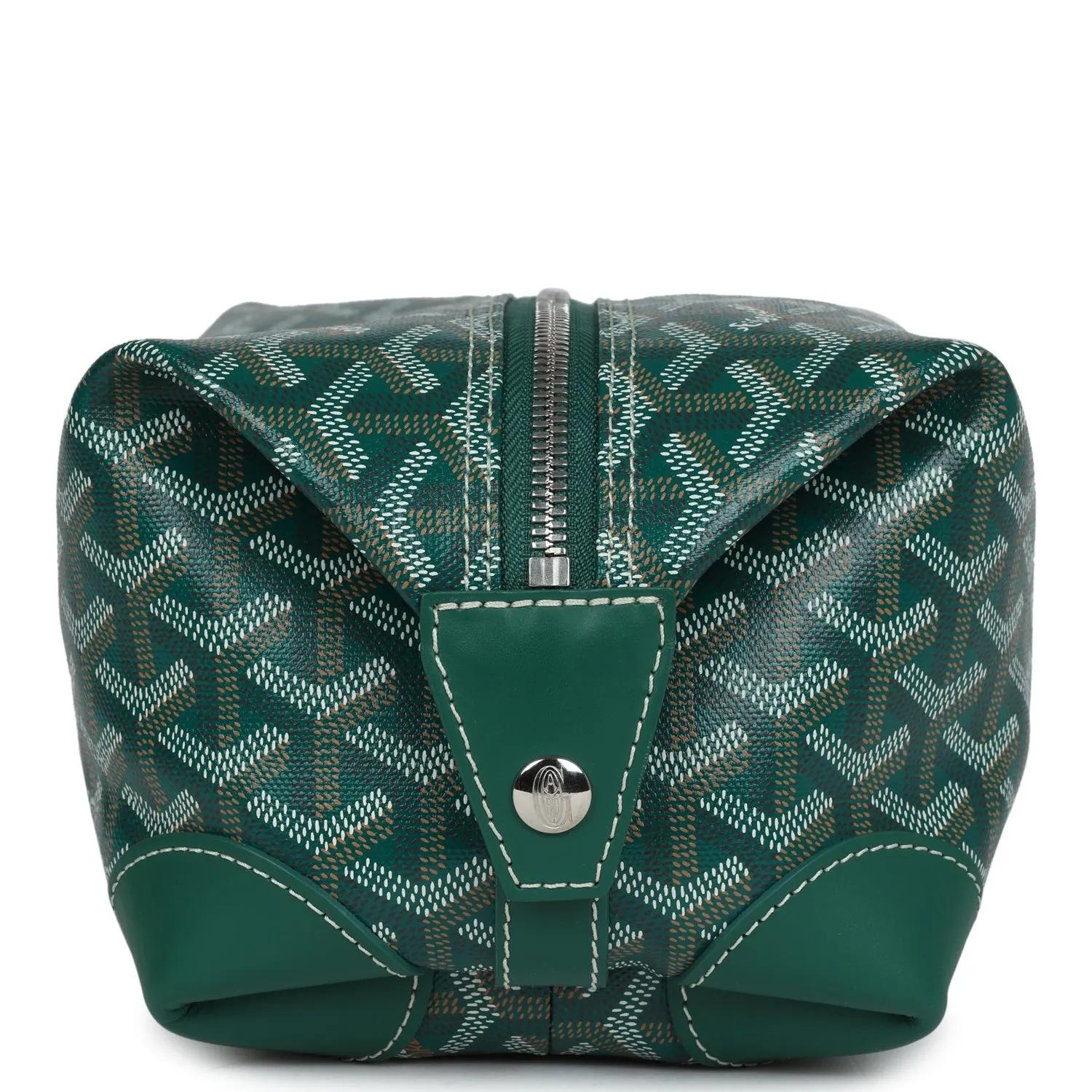 Goyard Goyardine Green Boeing Toiletry 25 Bag Palladium Hardware