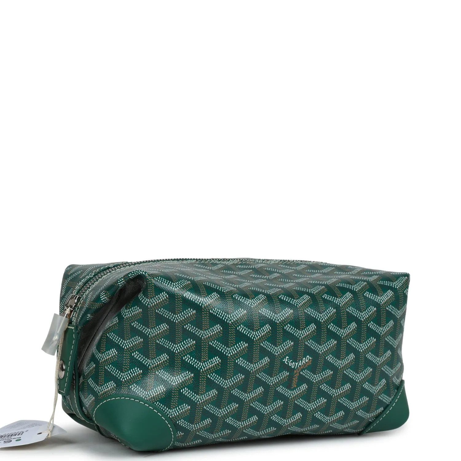 Goyard Goyardine Green Boeing Toiletry 25 Bag Palladium Hardware