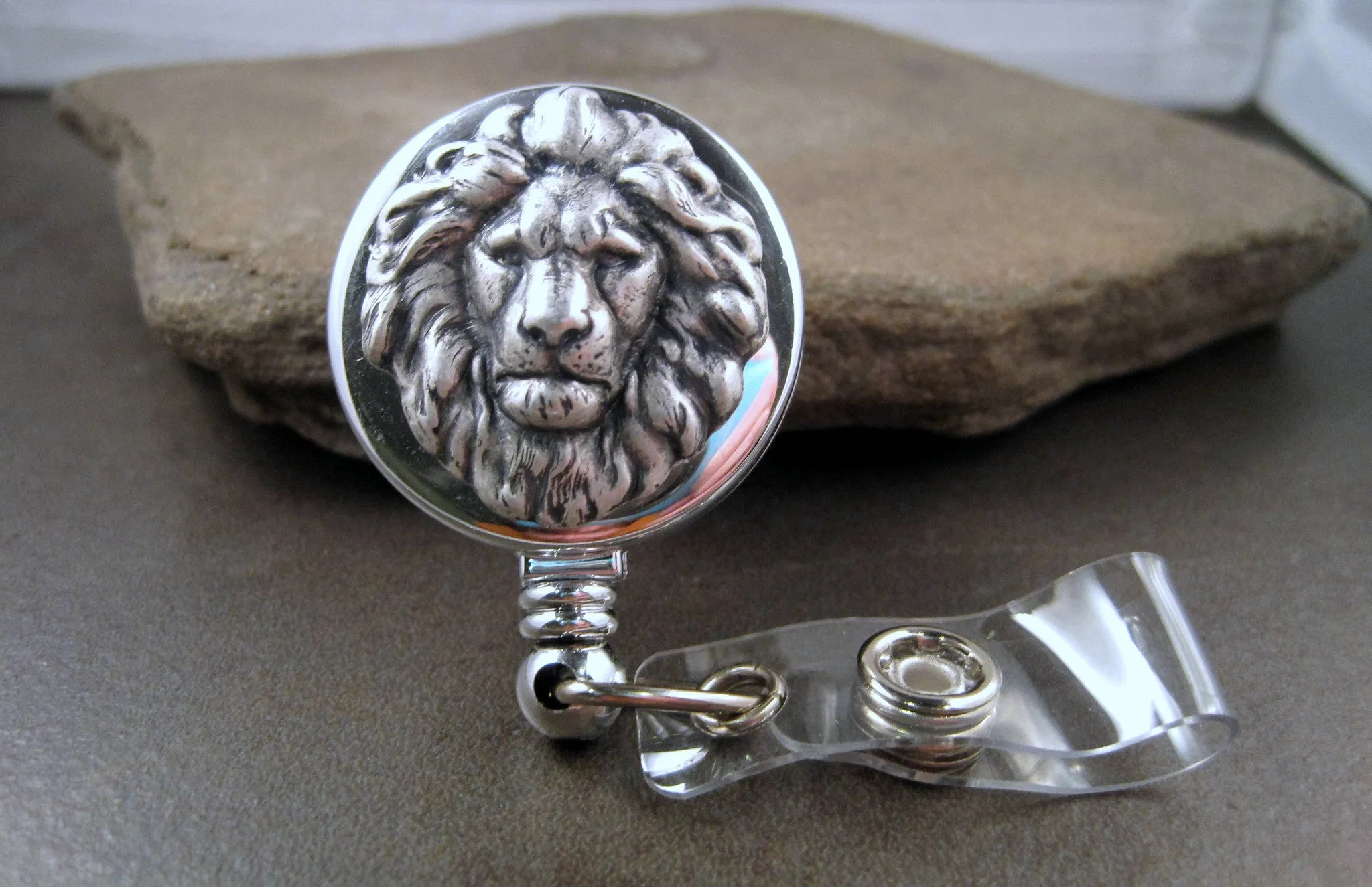 Handmade Lion Badge Holder