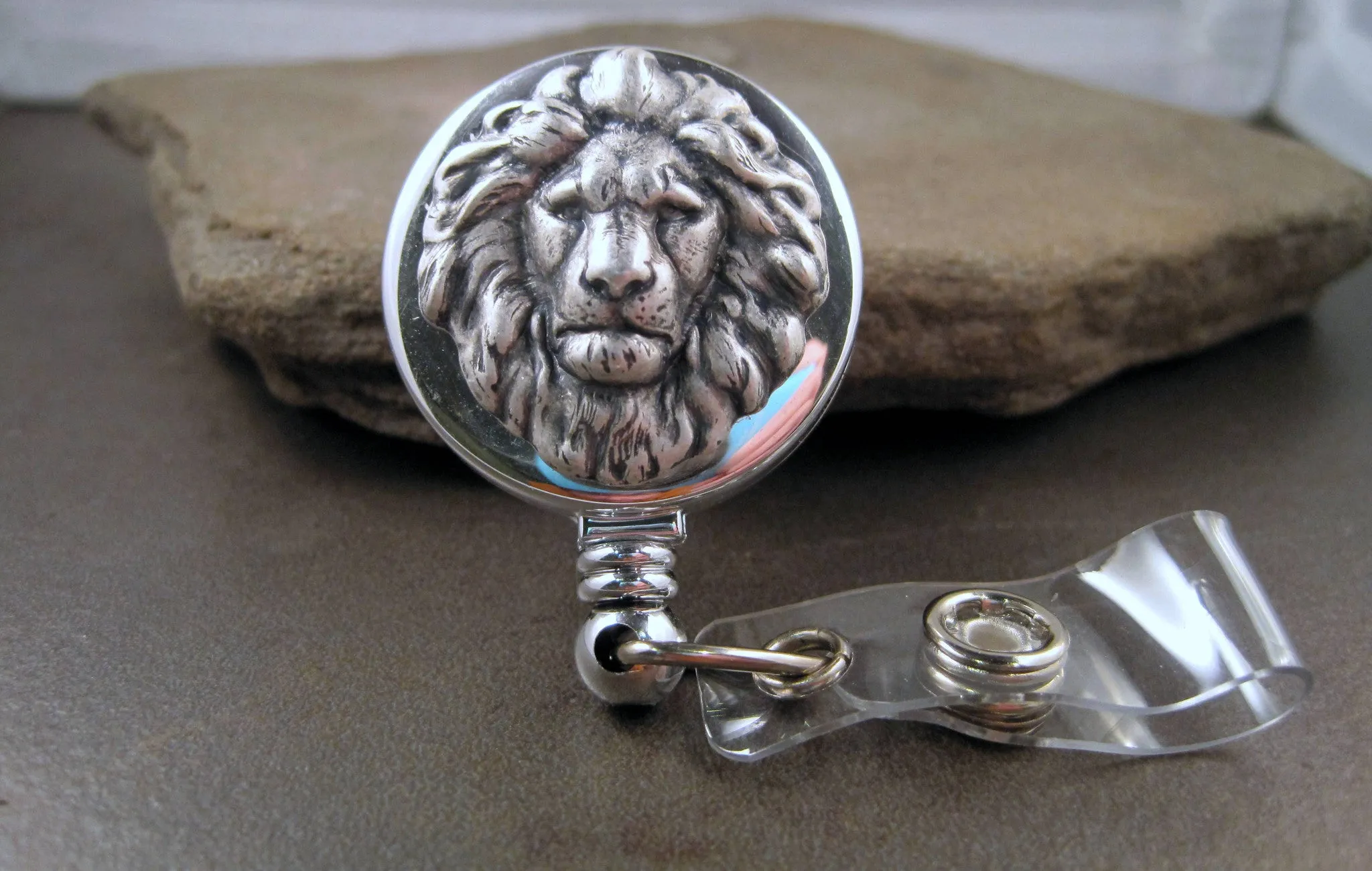 Handmade Lion Badge Holder