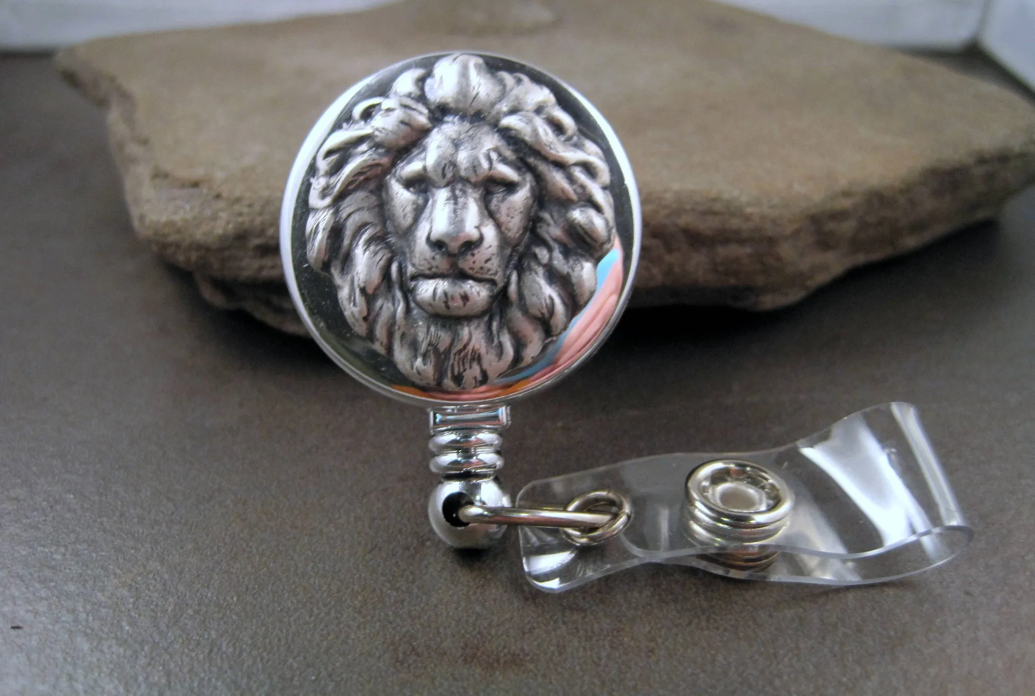 Handmade Lion Badge Holder