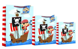 Happy Birthday Design Gift Bag 26 x 10 x 21cm - Pirate Medium