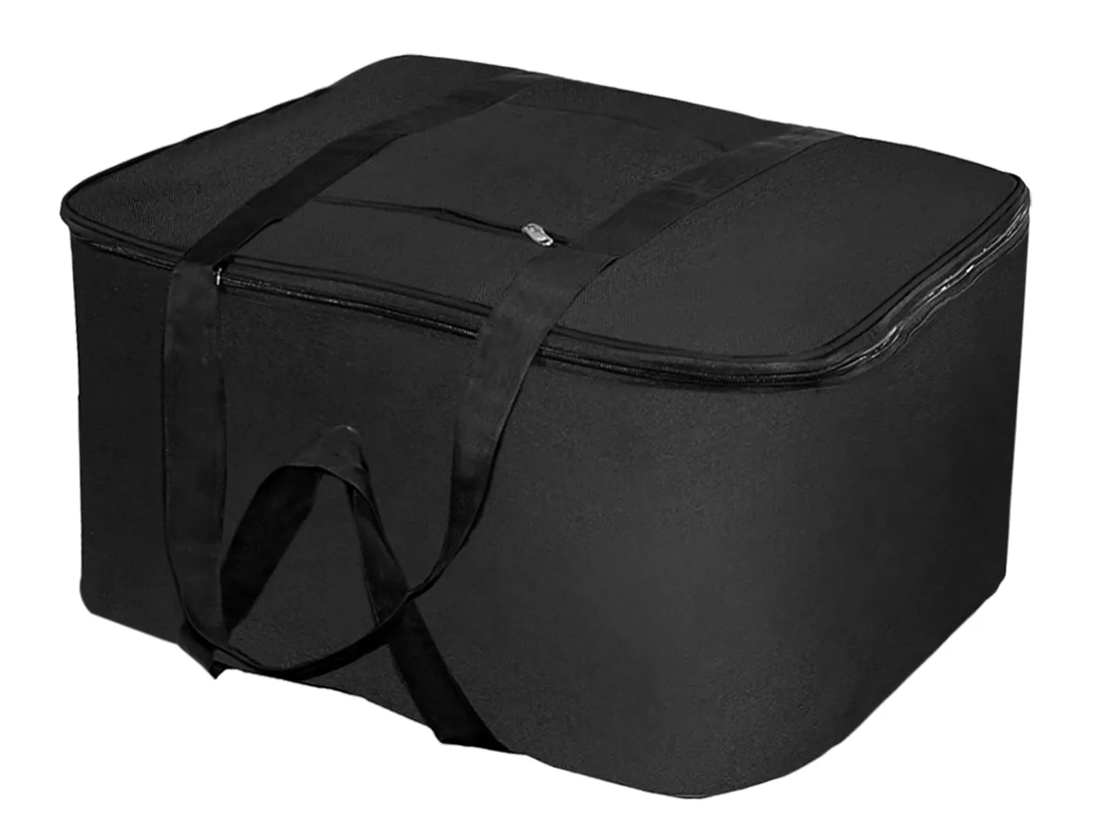 Heart Home Moisture Proof Wardrobe Organizer Storage Bag For Clothes With Zipper Closure and Handle (Black)-HS43HEARTH26645