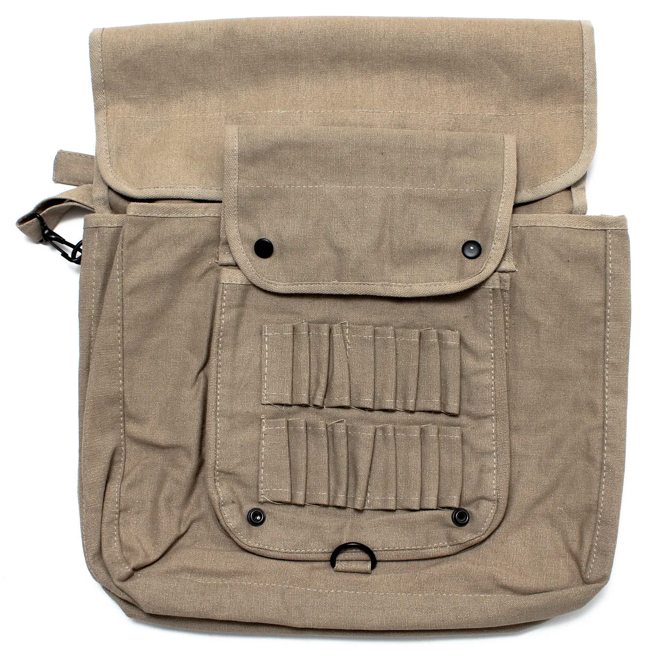 Heavyweight Parratrooper Diaper Bag in Khaki with White Scribble Skull