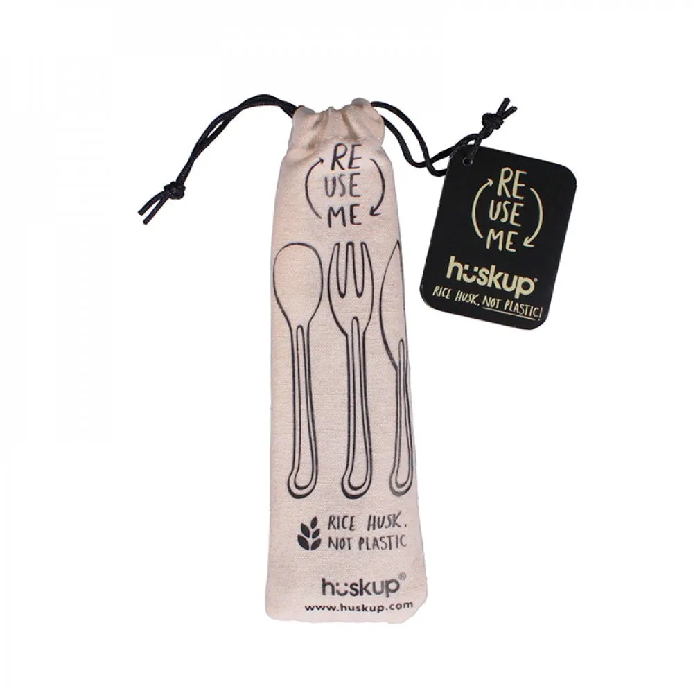 Huskup Reusable Rice Husk Cutlery Set