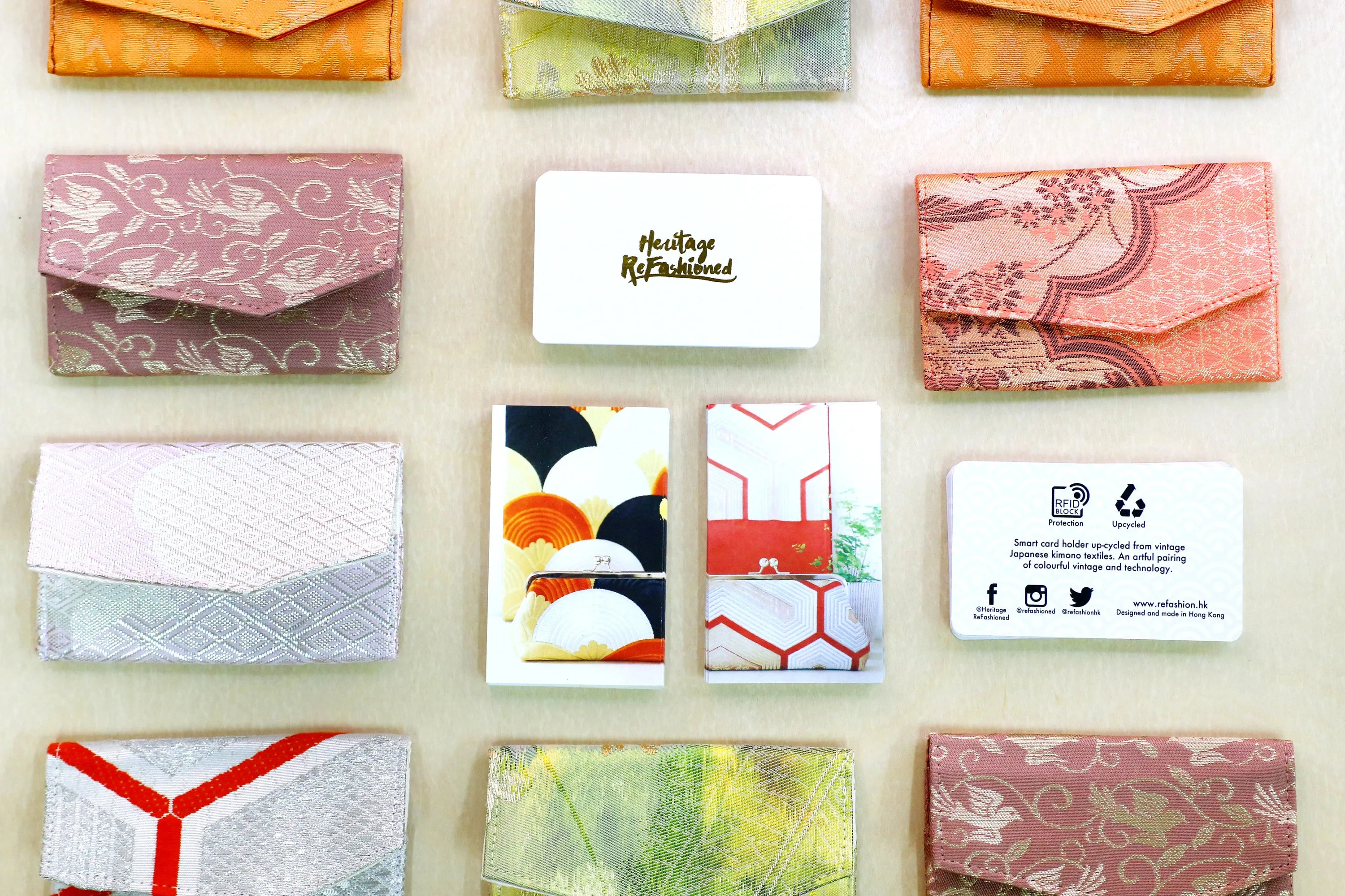 Japanese Kimono Business Card Holder [Surprise Me!] | Upcycled from vintage textiles