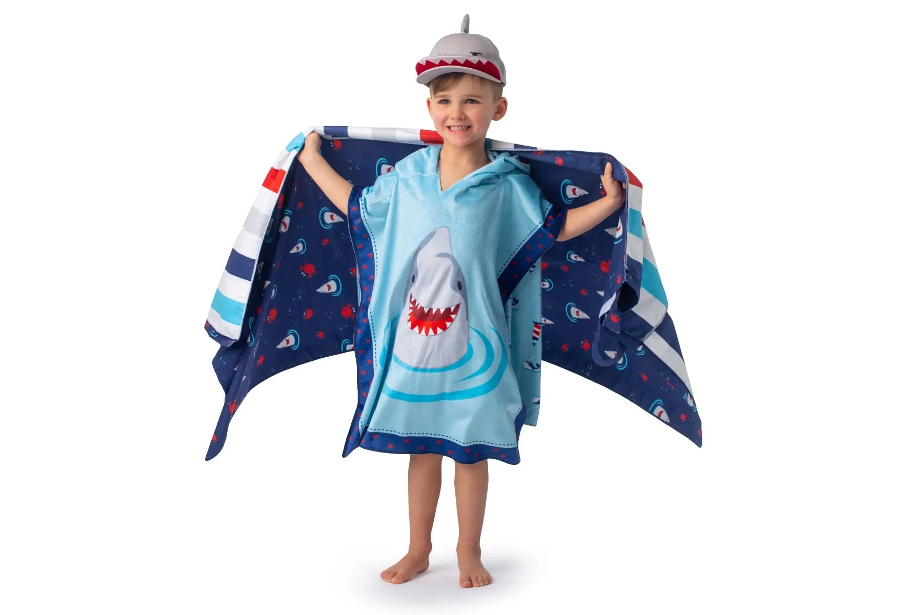 Kids Towel Backpack  - Shark | Crab