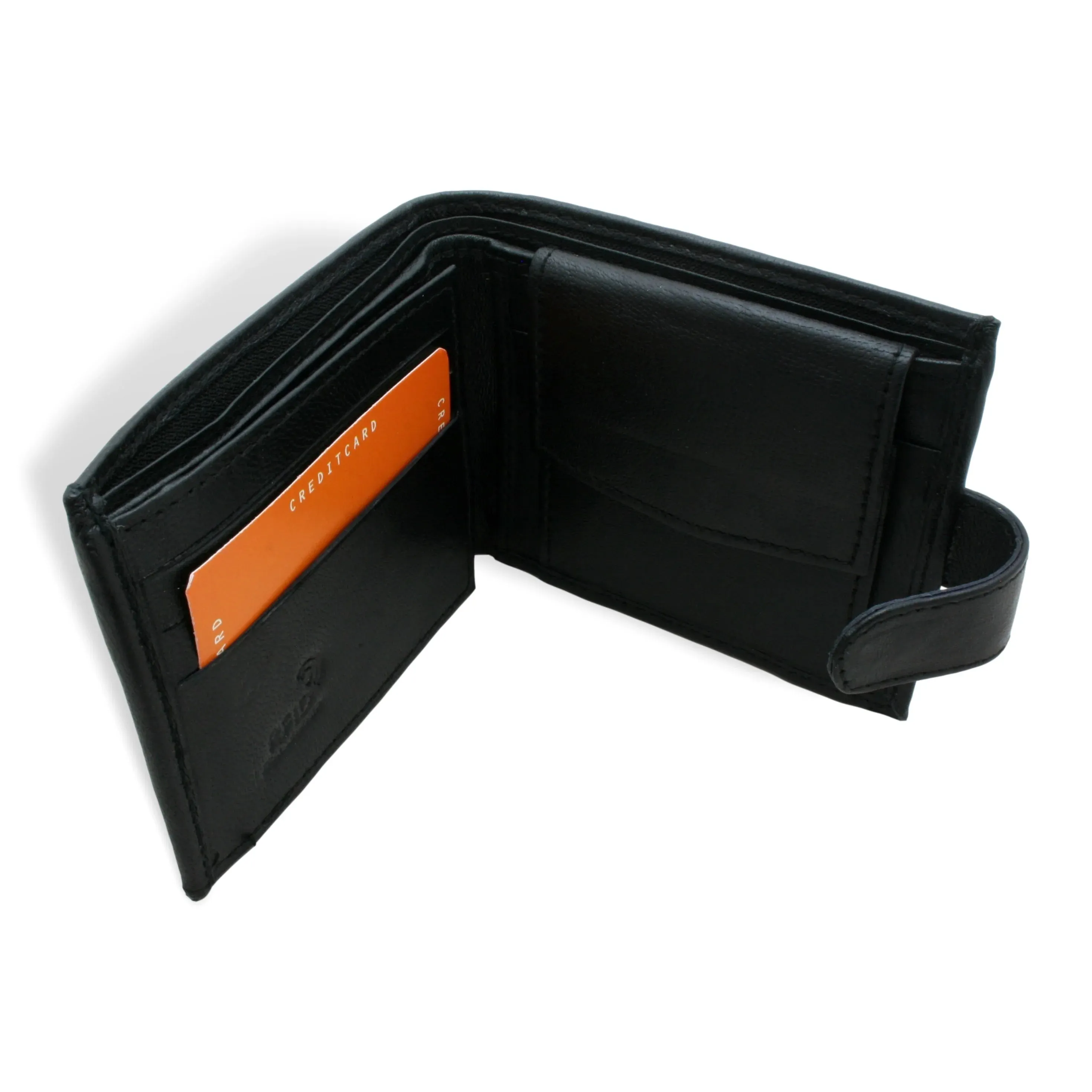 Labrador Head Leather Wallet In Black Or Brown