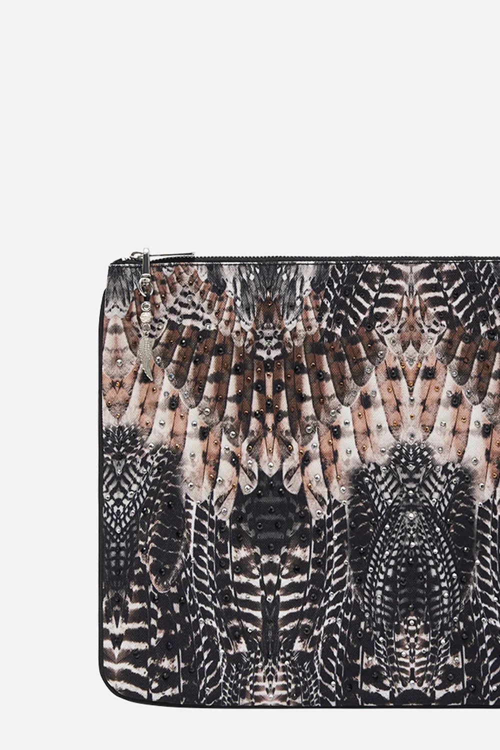 LARGE CANVAS CLUTCH NIGHT OWL