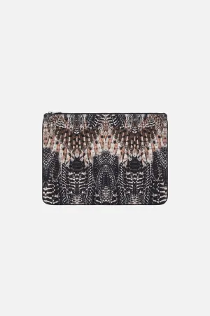 LARGE CANVAS CLUTCH NIGHT OWL