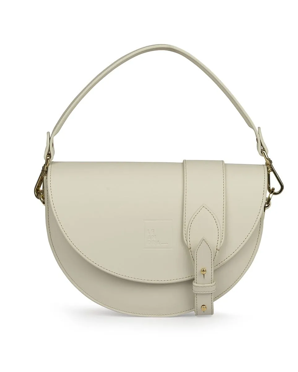 Leather Saddle bag - Cream