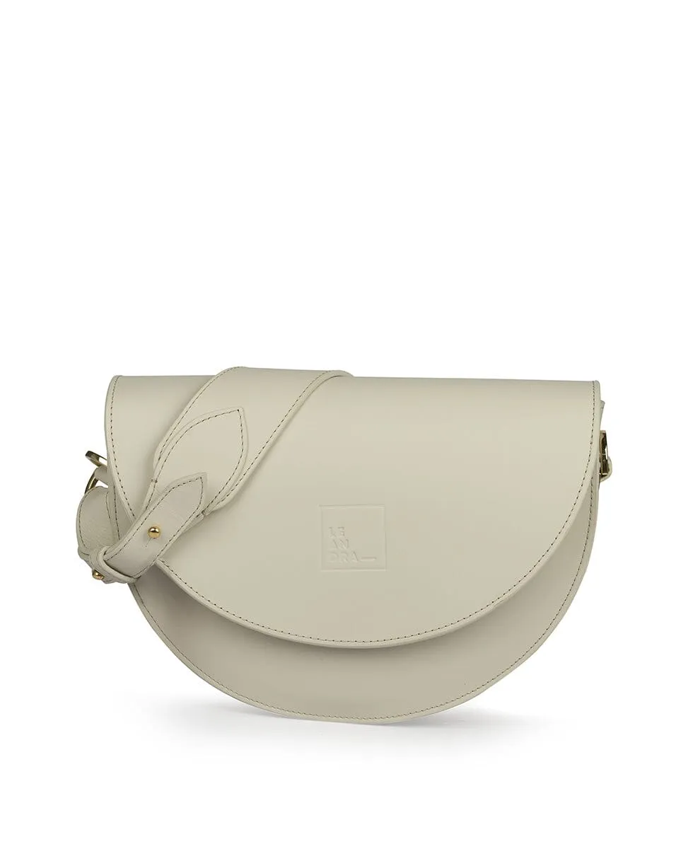 Leather Saddle bag - Cream