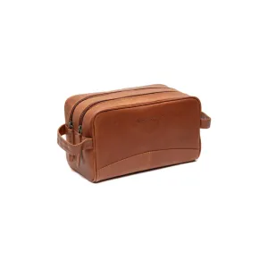 Leather Toiletry Bag Cognac Stacey