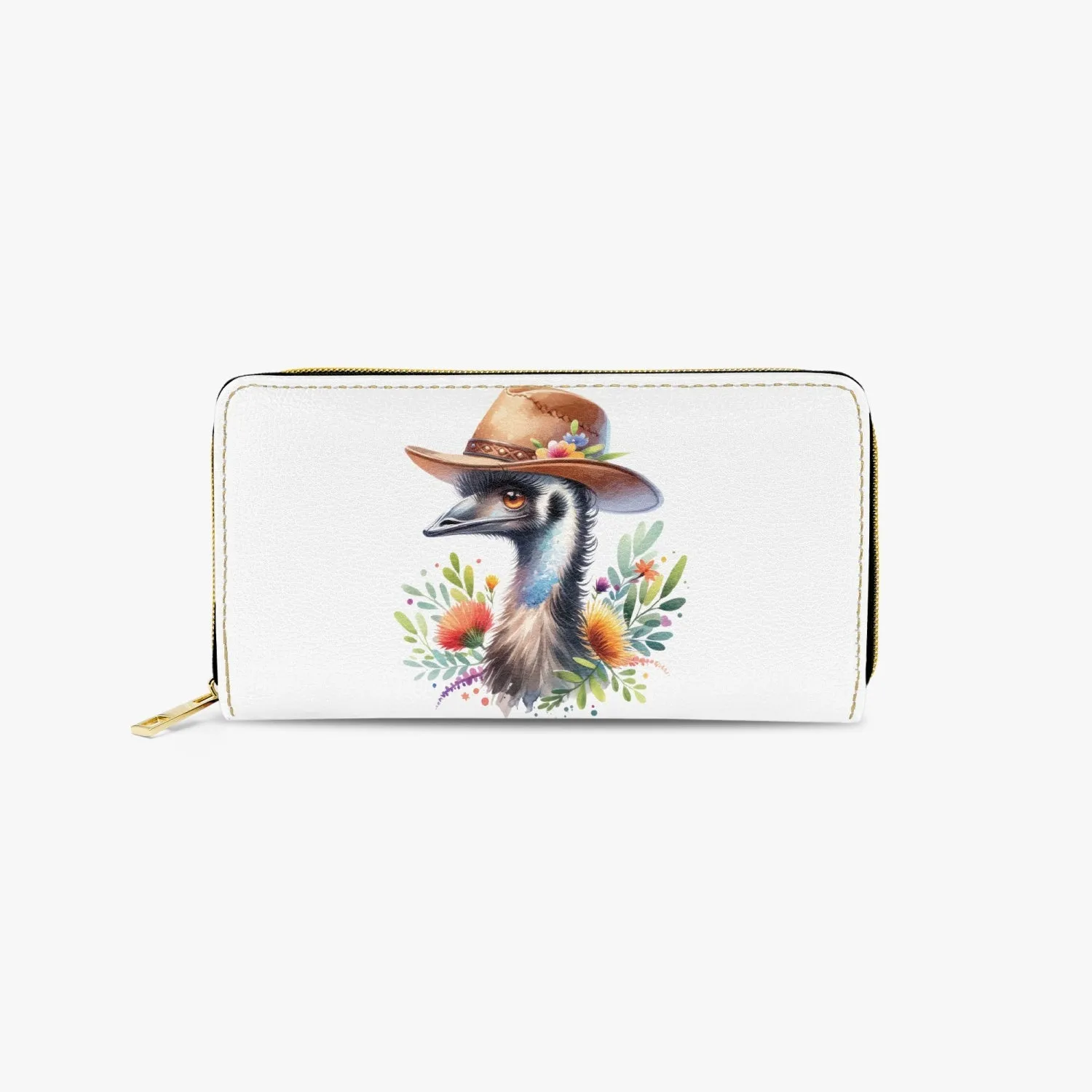 Long Type Zipper Purse, Emu, awd-1323